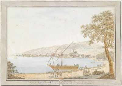 View of Vevey on Lake Geneva by Friedrich Georg Wexelberg